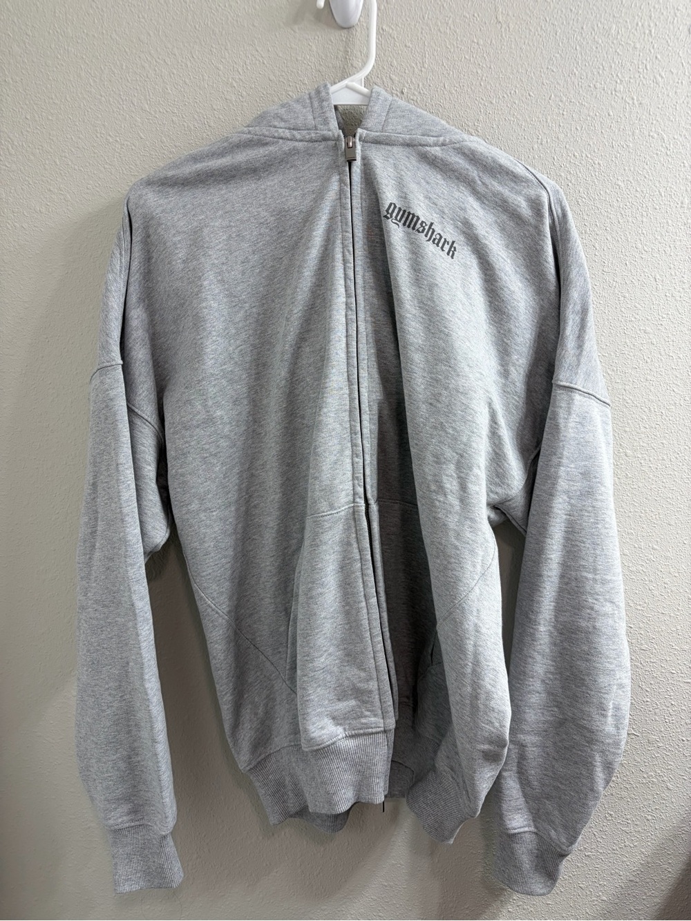 Gymshark Light Gray Zip-Up Hoodie